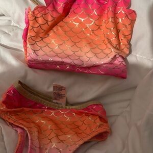 Pink and Orange Kids Swim Bikini